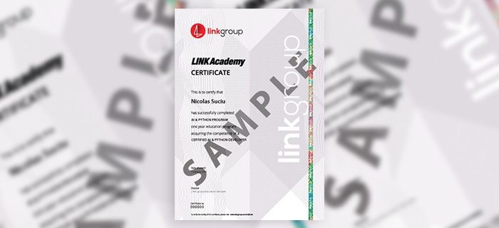 LinkAcademy certificate